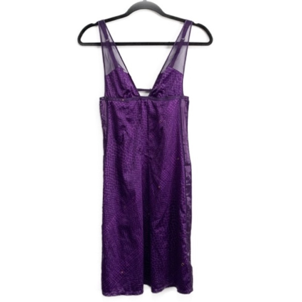 Victoria’s Secret Very Sexy Purple Snake & Triangles Printed Slip
